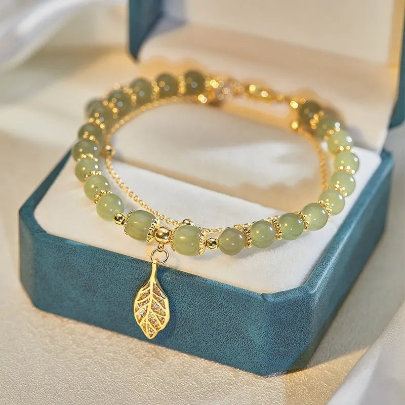 ✨【Kupte jeden, druhý dostanete zdarma】Nový náramek z 14karátového zlata Hetian Jade