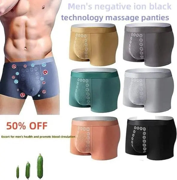 🔥 【Kupte 6 kusů a získejte 6 kusů zdarma】🔥 50% sleva🔥 Pánské magnetoterapeutické spodní prádlo, pohodlné, prodyšné a antibakteriální