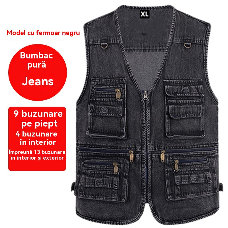 🔥Cumpărați 1 obțineți 1 gratuit【XL-7XL】Vesta Outdoor cu Multiple Buzunare – Confort și Stil Într-un Singur Produs!