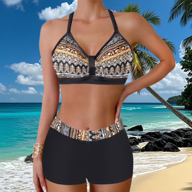 🏖️👙🌴【S-5XL】Komplet kupaćih kostima s printom za odmor na plaži 2025, brzosušeće, udobne i prozračne