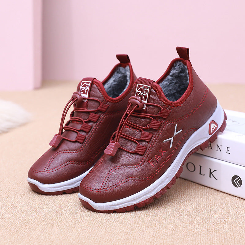 【35-41】Pantofi de damă lucrați manual, în stil nou de iarnă, din piele naturală și catifea 3892924