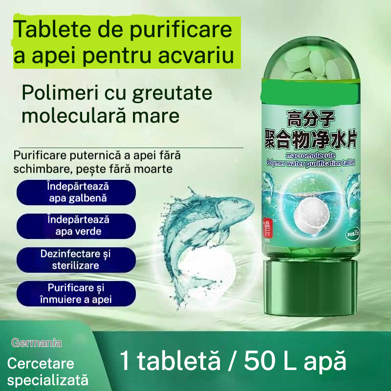 【Kupi 1, dobi 1 gratis】💦🐟Tablete za pročišćavanje polimera|Brzo uklanjaju klor i stabiliziraju vodu|Izmjena vode za akvarij bez taloženja