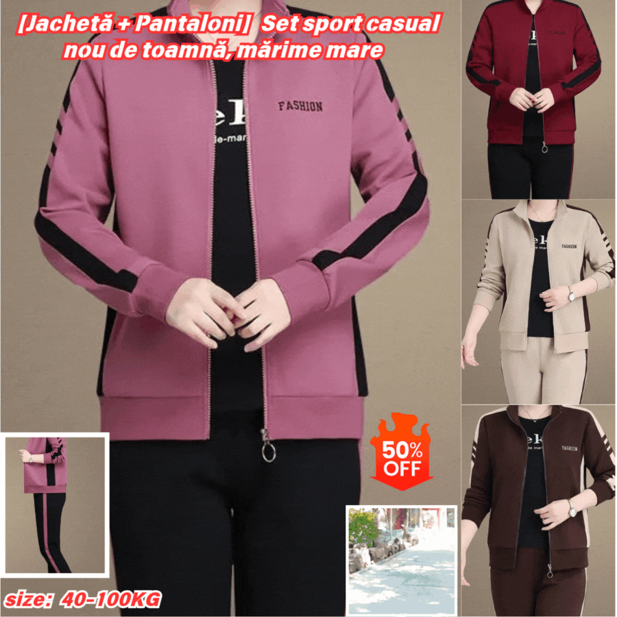 🔥【M-5XL】【Jakna + Hlače】😍 Novi jesenski casual sportski set, velika veličina