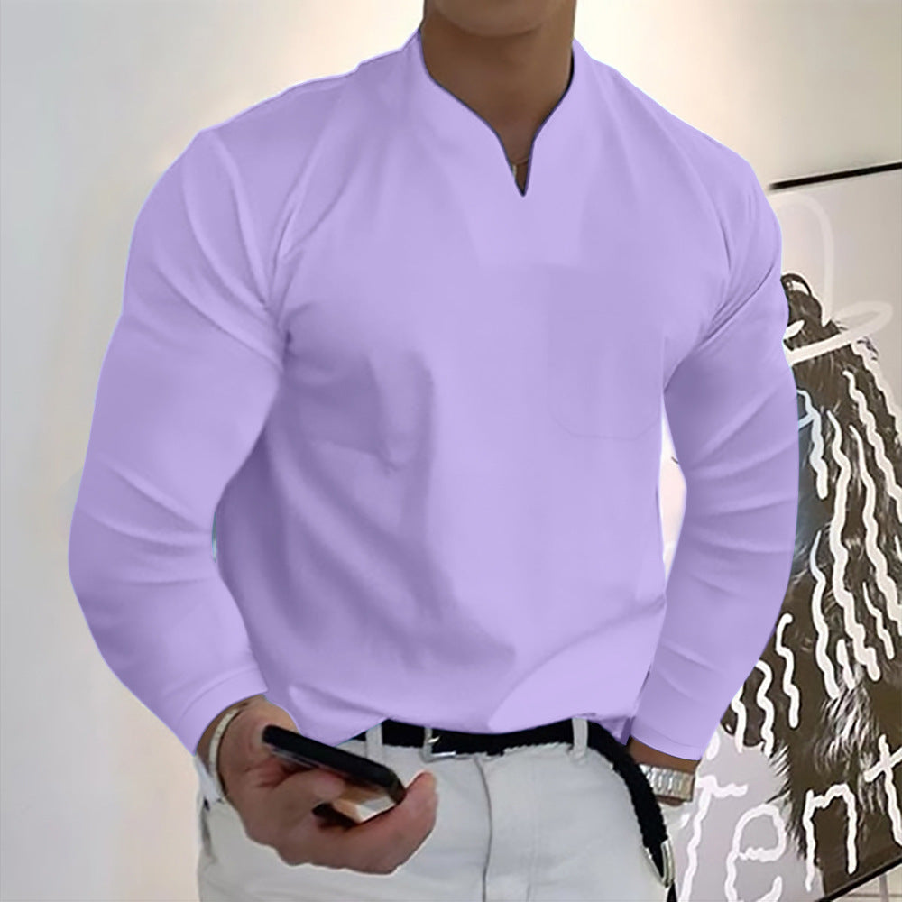 🔥🔥【S-5XL】Muška ljetna majica s V-izrezom od čistog pamuka-3935924