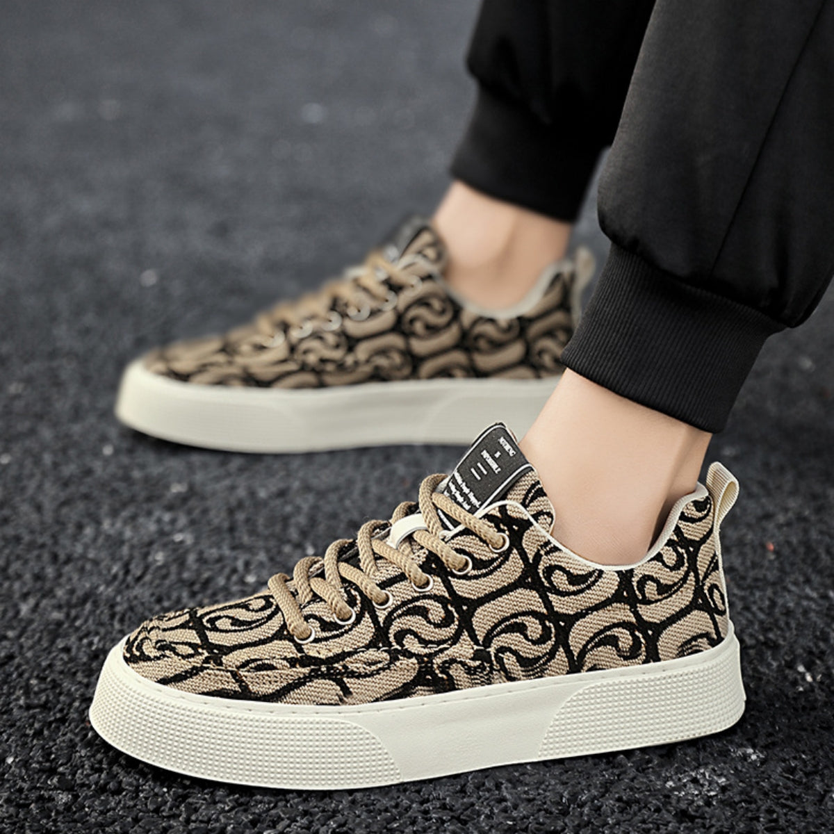 👟【39-44】💯🤩 2025 nove muške platnene cipele za slobodno vrijeme, moderan tiskani vez, udobne i prozračne