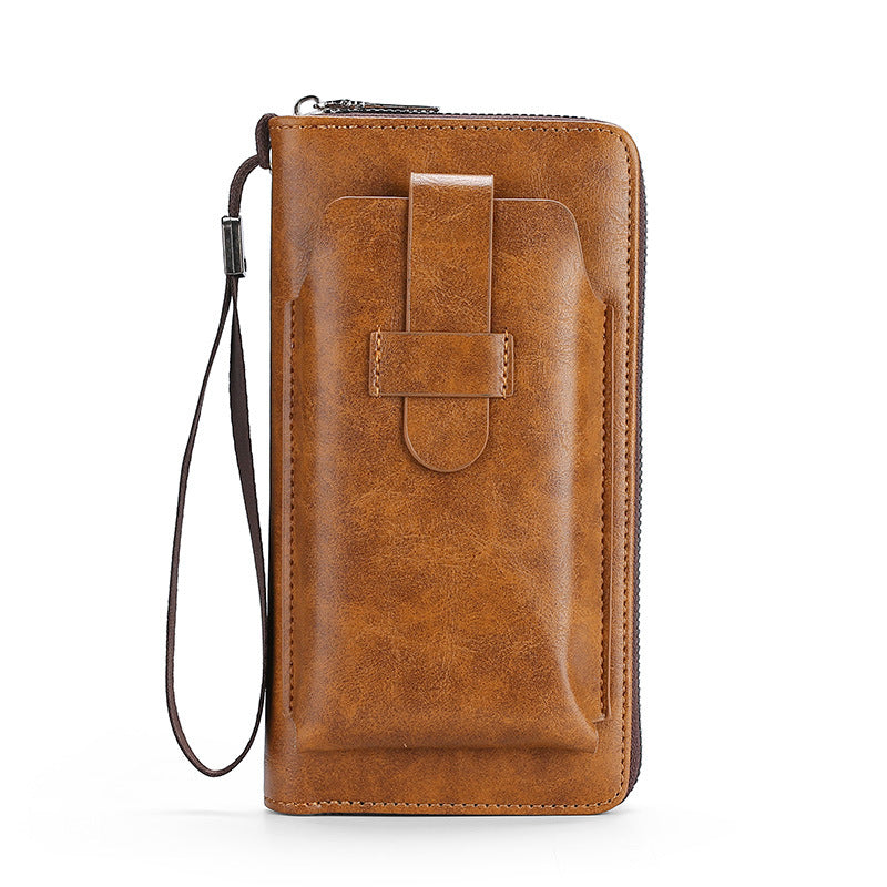💼【Lucrat manual】Portofel bàrbătesc multifuncțional din piele naturală, lucrat manual – Stil nou & elegant