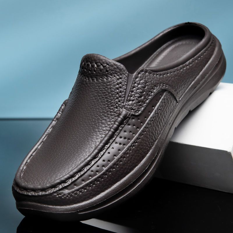 🔥👞【39-45】Novi stil udobnih i prozračnih ručno izrađenih muških papuča od prave kože 3920853