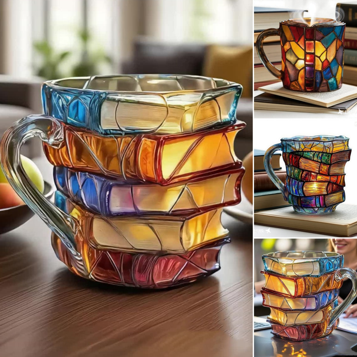 📚3D oslikane šalice za kavu u obliku knjige, trodimenzionalni tisak