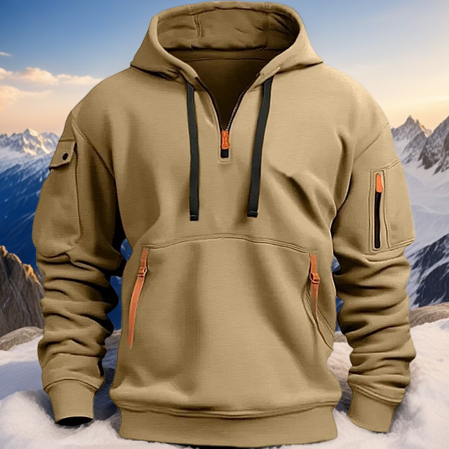 🔥💥【S-5XL】Stylová a Teplá Pánská Mikina s Kapucí - Komfort a moderní design pro každý teplý výlet!