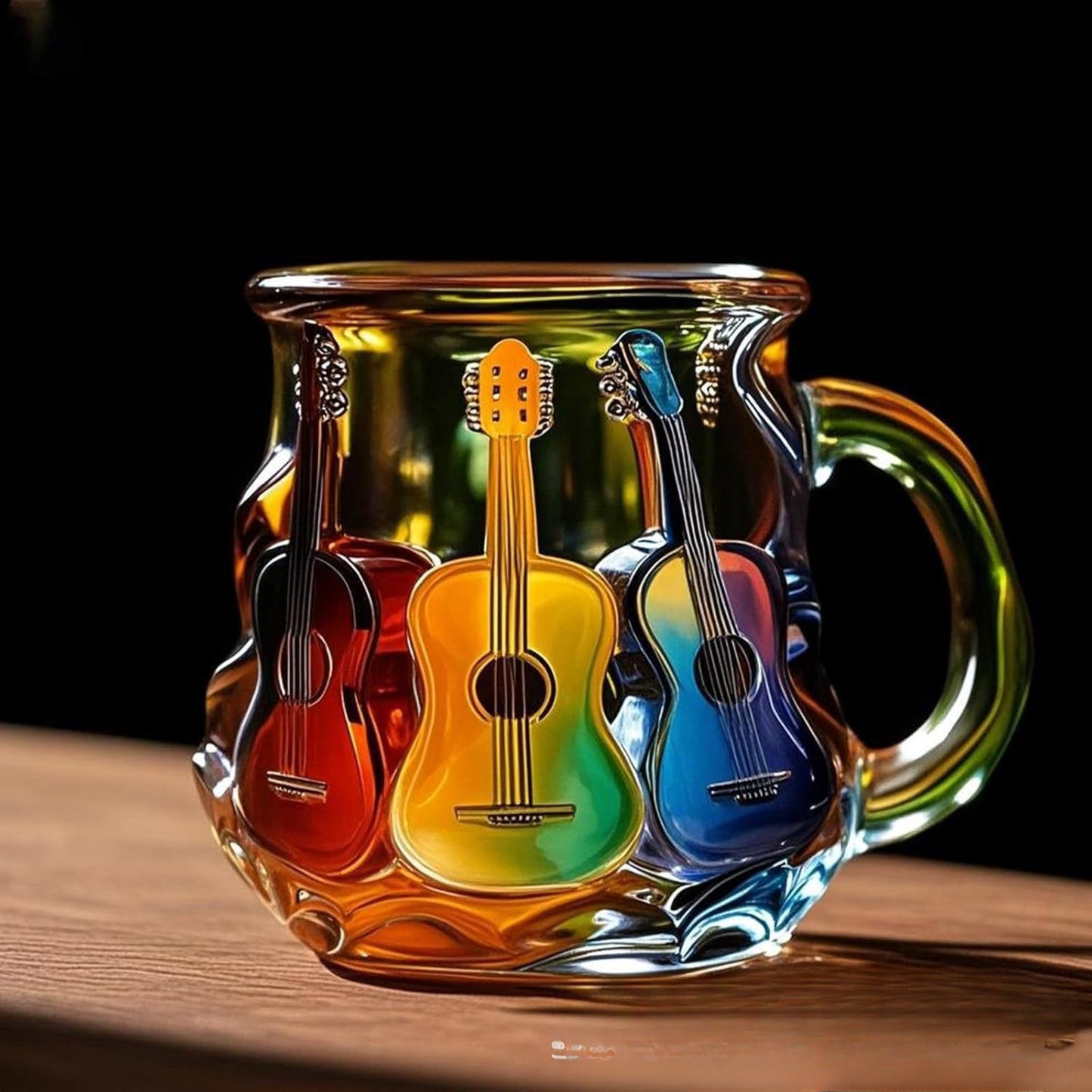🎸【Kupte jeden, druhý dostanete zdarma】3D malovaný hrnek na kávu s motivem kytary