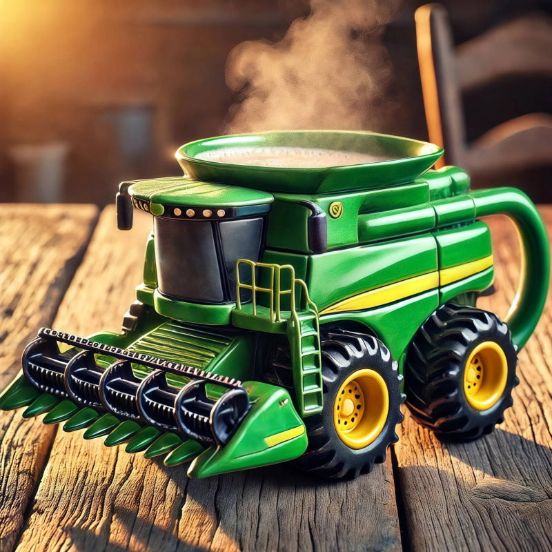🔥【Compra uno y llévate otro gratis】Taza de café retro con forma de tractor agrícola