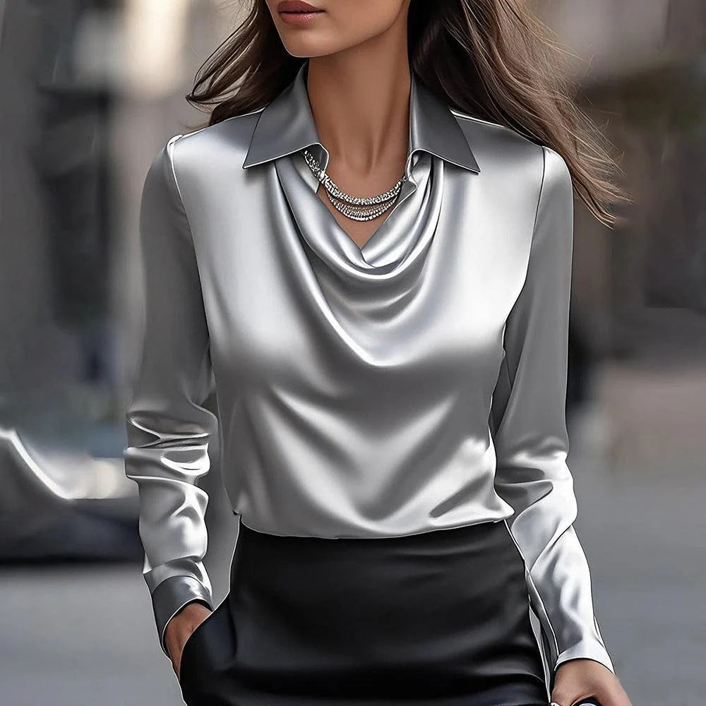 🔥✨2025 Modna Svilena Košulja za Elegantan Izgled – Glatka Tkanina, Moderni Kroj i Savršen Izbor za Svaki Dan!