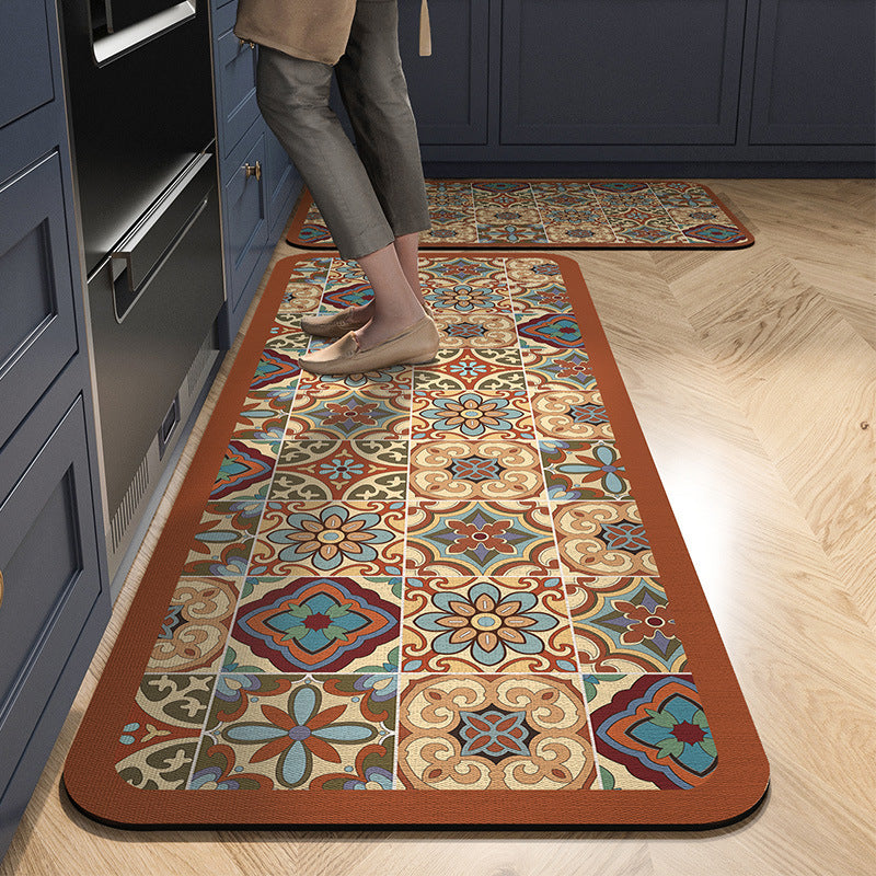 💥Reducere de 50%💥【40*60cm+40*120cm】Noul covor anti-alunecare cu noroi de diatomee, absorbant de apă🦶