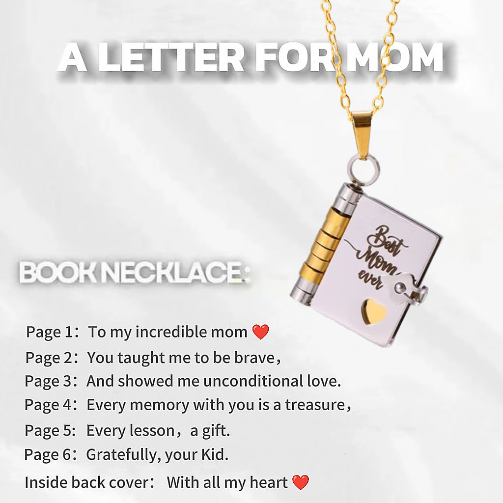 💖💫 Elegantni privjesak u obliku knjige – Personalizirani poklon s gravurom 'My Little Star', savršen za svaku prigodu!