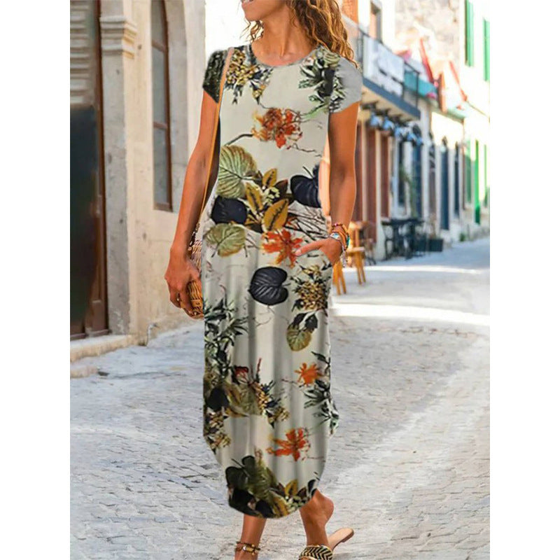 🌈👗【S-3XL】2025 Ženska nova labava elegantna modna haljina s otisnutim džepovima 3923210