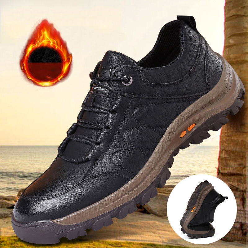 【39-48】 2025 otoño e invierno nuevos zapatos de cuero casuales de moda para hombres 🔥Oferta por tiempo limitado🔥