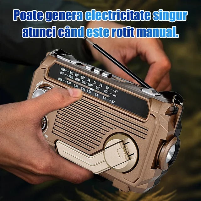 🏕️Prijenosna višenamjenska AM radio svjetiljka, otporan na habanje i padove, bogat funkcijama