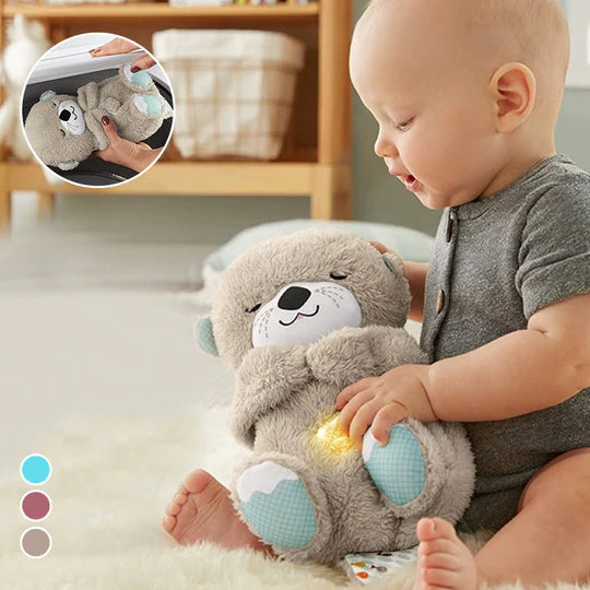 👶💤【Kupi 1, dobi 1 gratis🔥】Plišana igračka za disanje i umirujuće spavanje za bebe - interaktivna umirujuća vidra sa zvukovima i pokretima