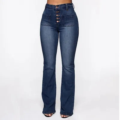 🔥👖【S-4XL】Ženske hlače visokog struka s raširenim rukavima – Udobnost i Stil U Jednom – Visoki Struk Traperice Koje Oblače Svaku Ženu
