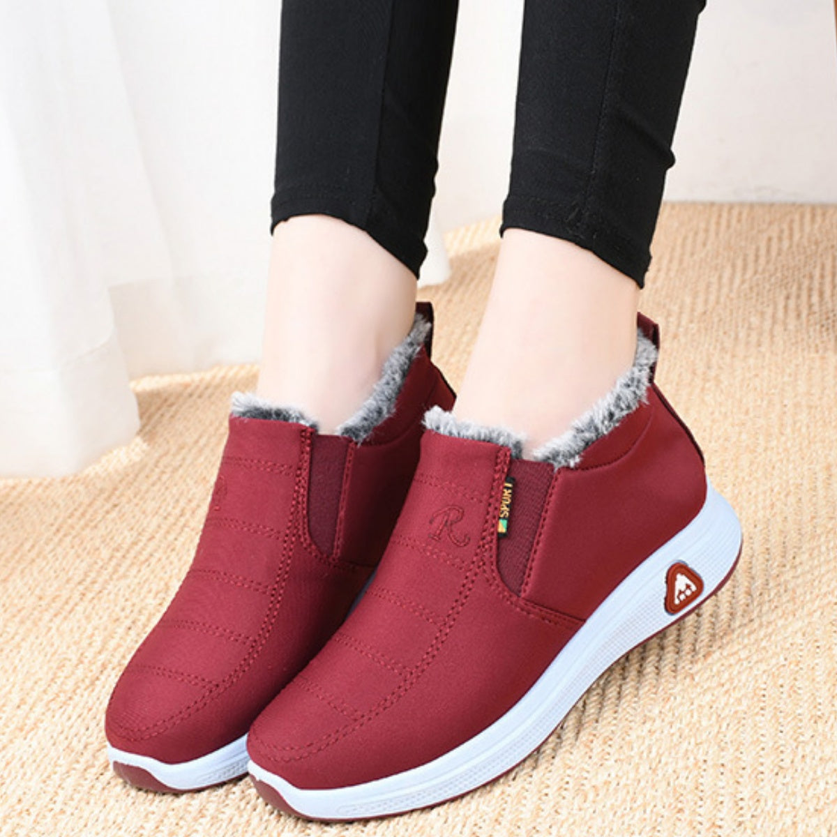 🔥Catifea și îngroșare🔥【35-41】Pantofi de iarnă impermeabili din bumbac cald pentru femei 3893937