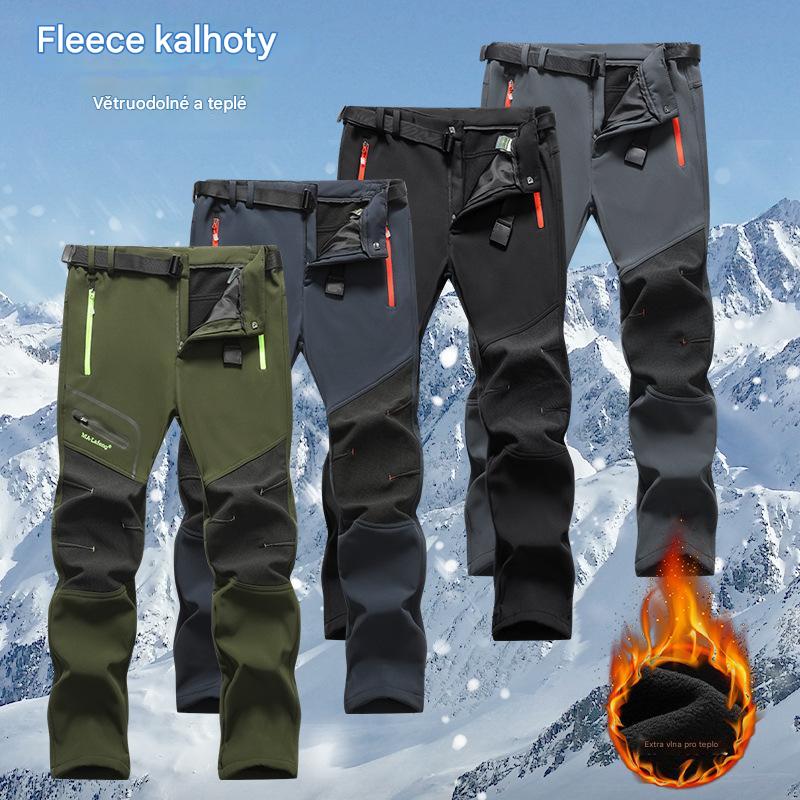 🏃♂️【S–5XL】2025 Nové pánské outdoorové podzimní a zimní kalhoty – teplé, fleecové, nepromokavé a větruodolné