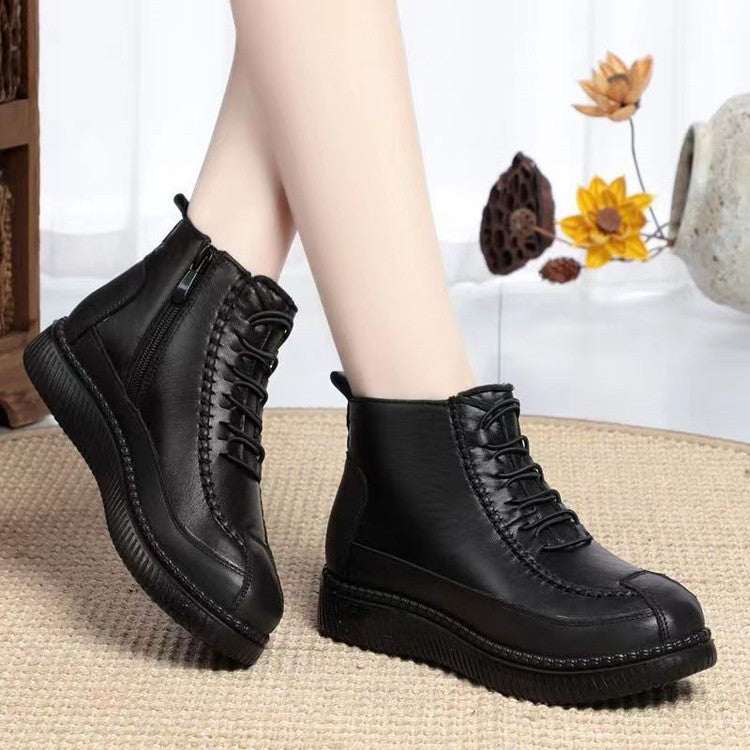 🔥【50% OFF】【35-43】Damske gležnjače za jesen i zimu 2025, od visokokvalitetne prirodne kože, vodootporne, s mekim potplatom, tople i udobne za svaki korak