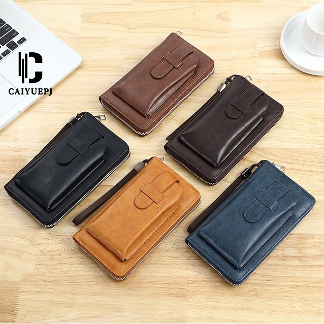 💼【Lucrat manual】Portofel bàrbătesc multifuncțional din piele naturală, lucrat manual – Stil nou & elegant