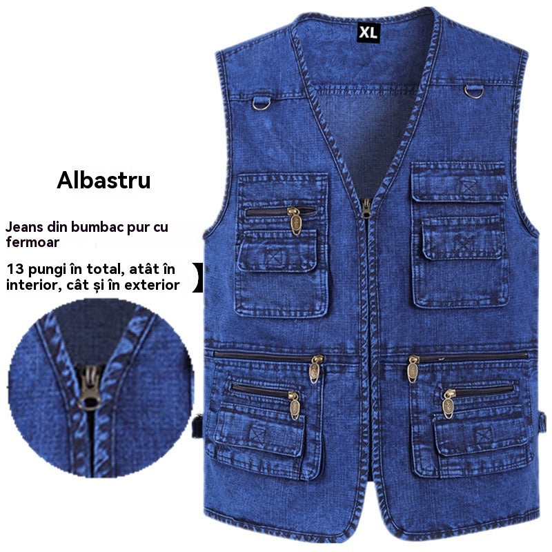 🔥Cumpărați 1 obțineți 1 gratuit【XL-7XL】Vesta Outdoor cu Multiple Buzunare – Confort și Stil Într-un Singur Produs!