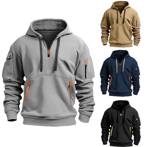 🔥🐏【S-5XL】Nová kolekce na podzim a zimu, kvalitní pánská mikina s kapucí, na zip, podšitá, dlouhý rukáv 3907829