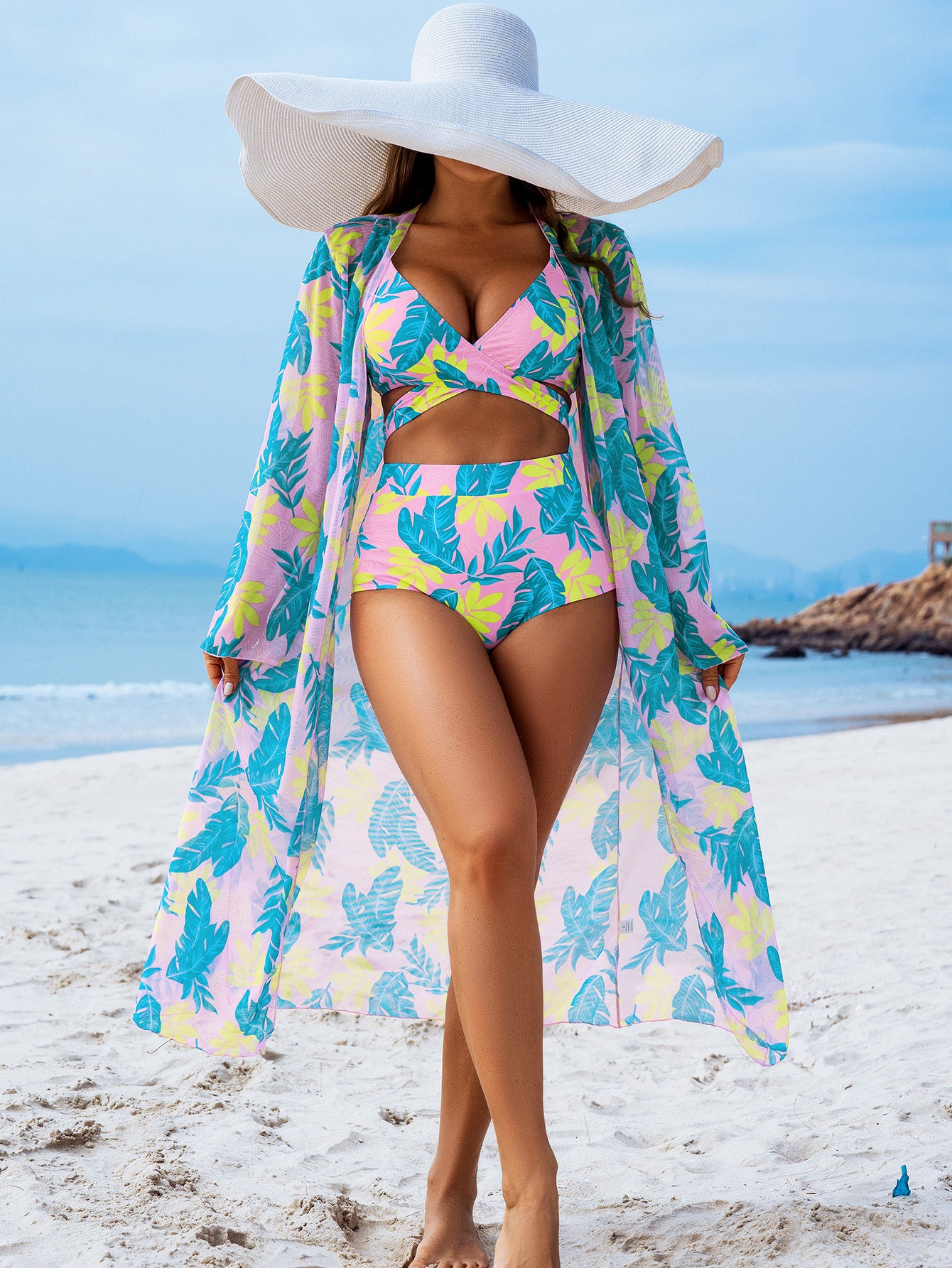 🩱🏖️【40-50 kg】Ljetni novi modni print seksi bikini od tri dijela, udoban, prozračan i brzosušeći