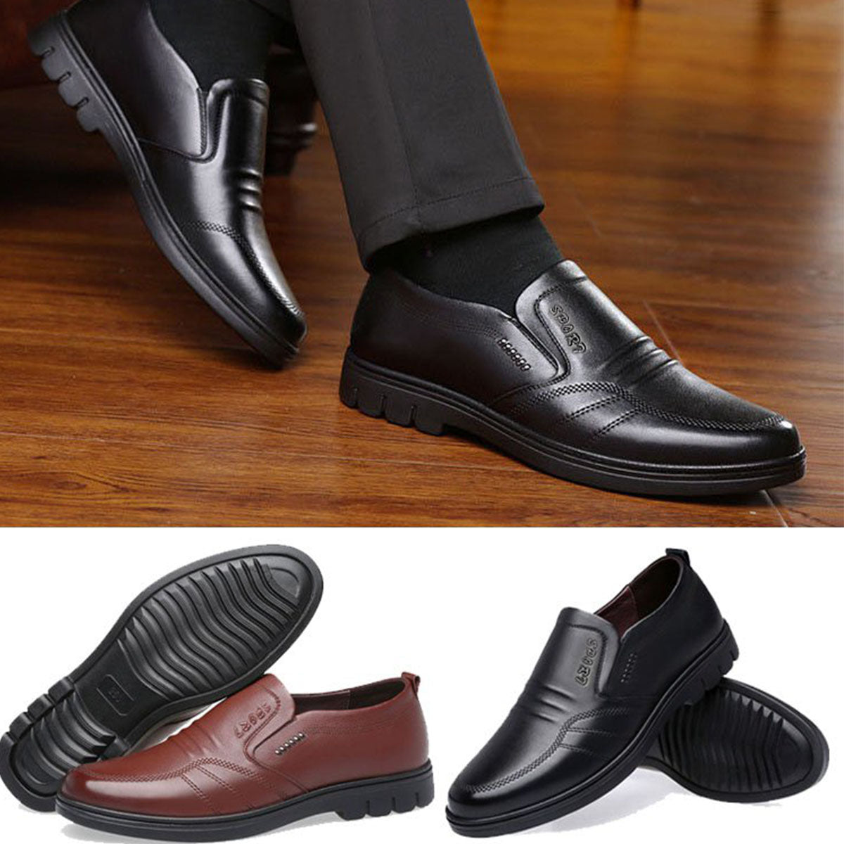 🔥【Compre uno y llévese otro gratis】【39-44】Zapatos ejecutivos para hombre