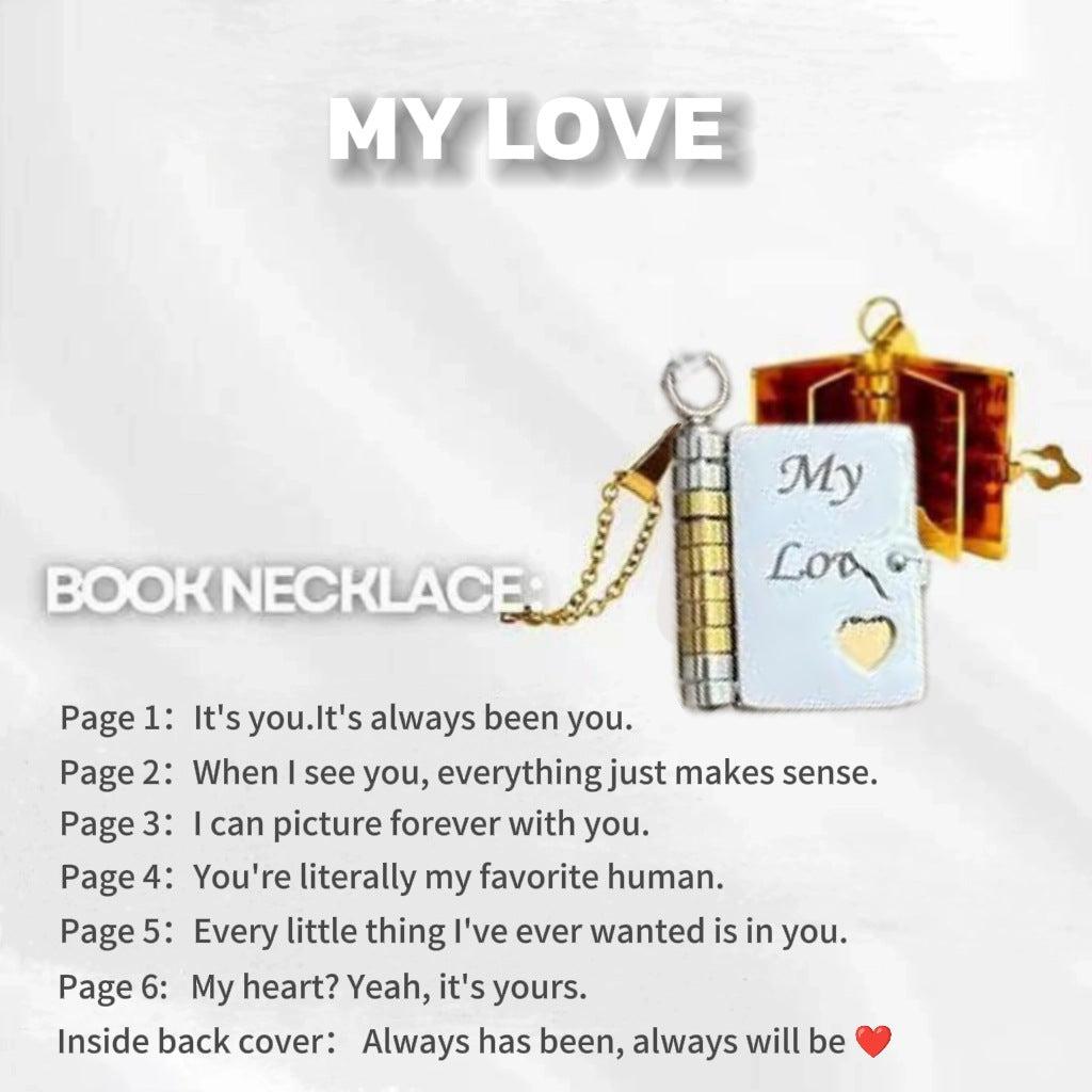 💖💫 Elegantni privjesak u obliku knjige – Personalizirani poklon s gravurom 'My Little Star', savršen za svaku prigodu!