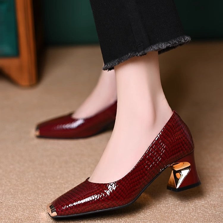 💖👡【35-42】Reducere 50%! Pantofi damă eleganți din piele texturată – Design modern, confort garantat! Confort & Stil la Super Preț!