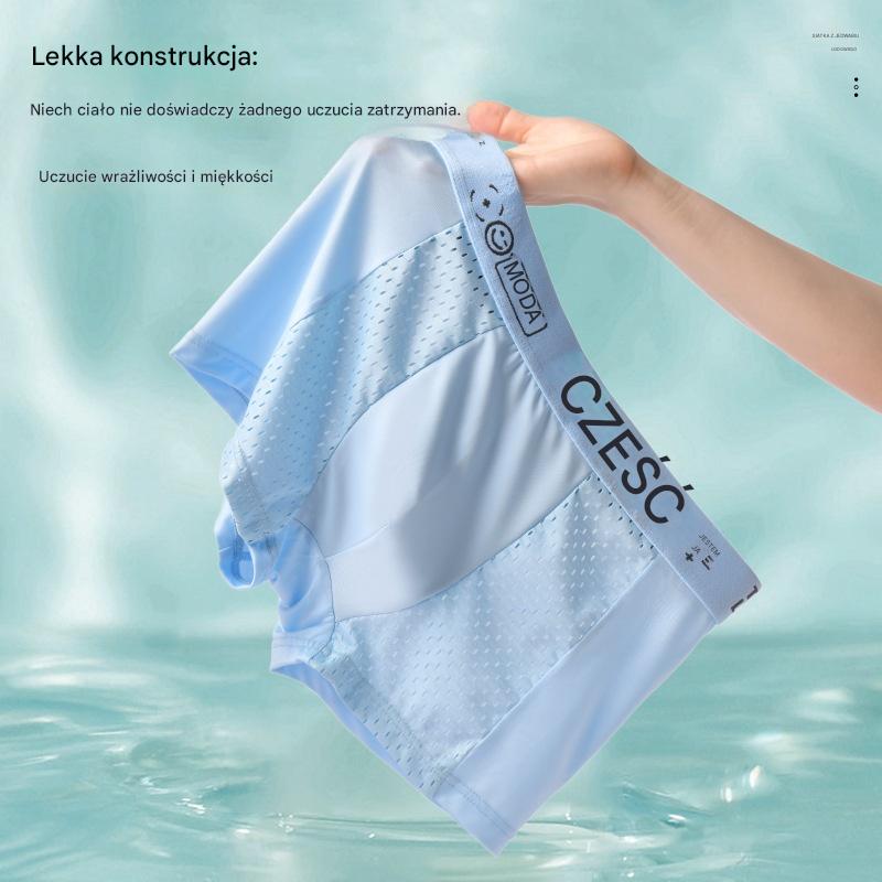 ⏰⏰【Paket od 6 komada】🌟Muške ležerne i udobne bokserice od ledeno svile, mekane, prozračne mrežaste, antibakterijske