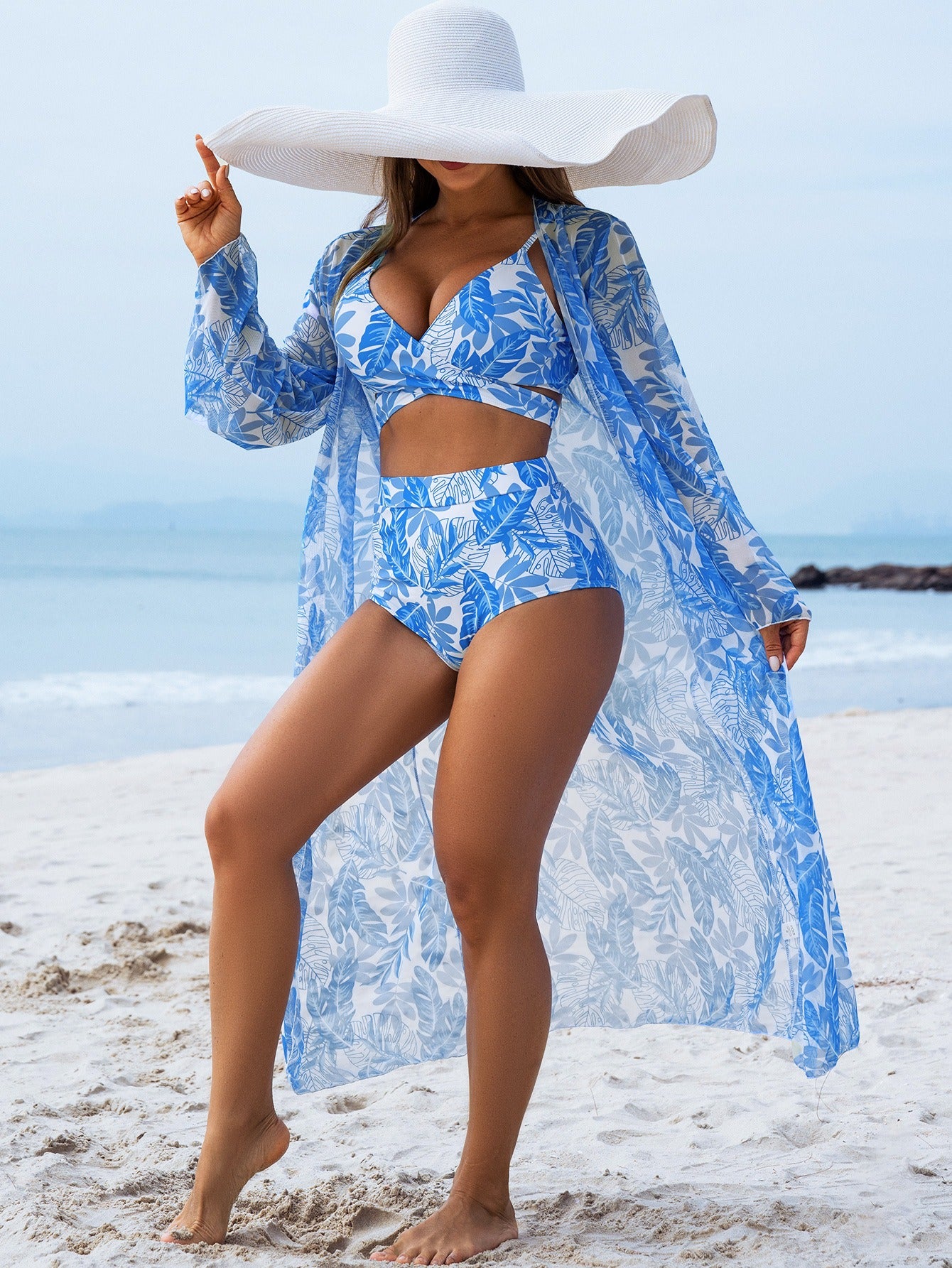 🩱🏖️【40-50 kg】Ljetni novi modni print seksi bikini od tri dijela, udoban, prozračan i brzosušeći