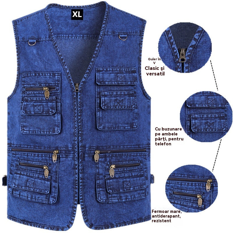 🔥Cumpărați 1 obțineți 1 gratuit【XL-7XL】Vesta Outdoor cu Multiple Buzunare – Confort și Stil Într-un Singur Produs!