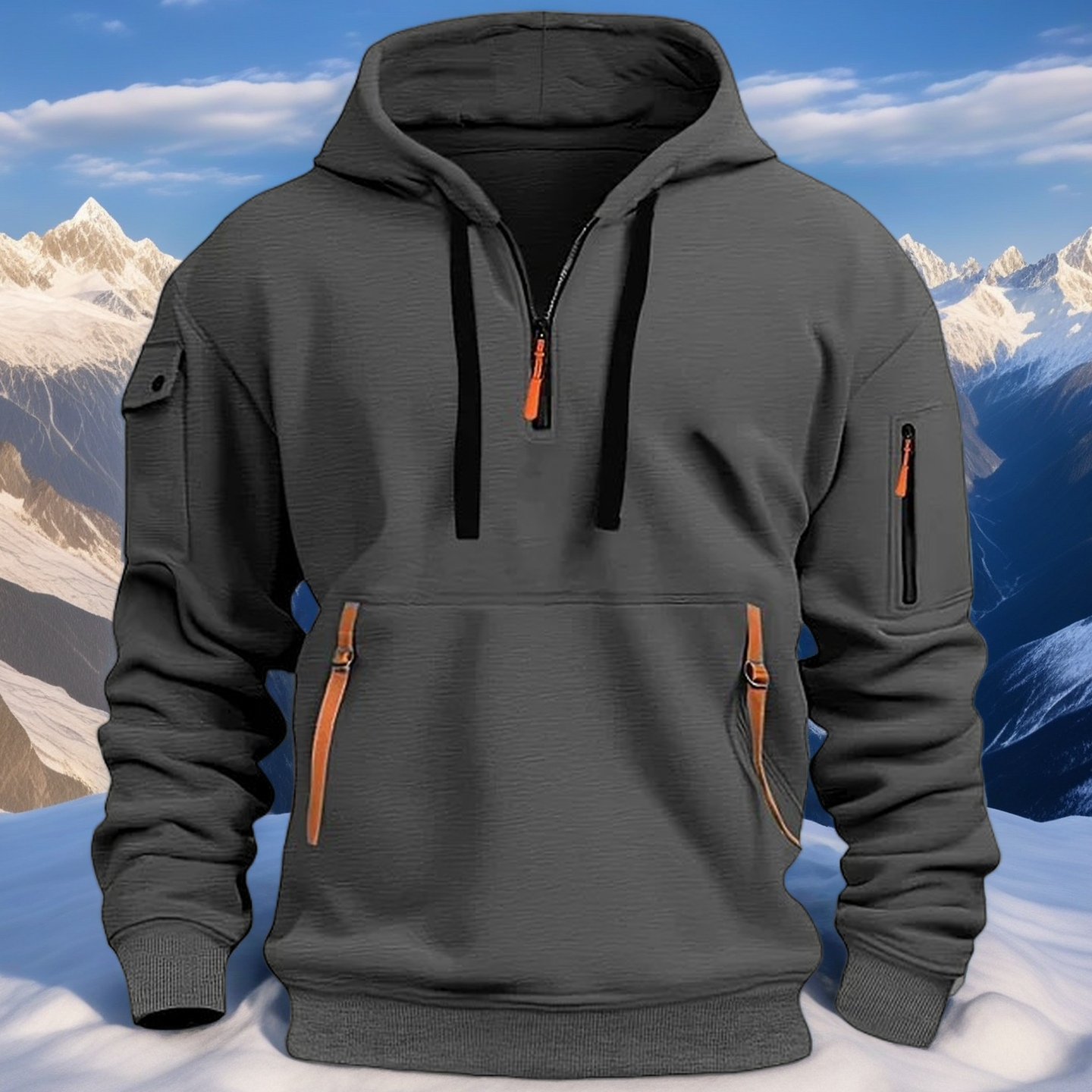 🔥💥【S-5XL】Stylová a Teplá Pánská Mikina s Kapucí - Komfort a moderní design pro každý teplý výlet!