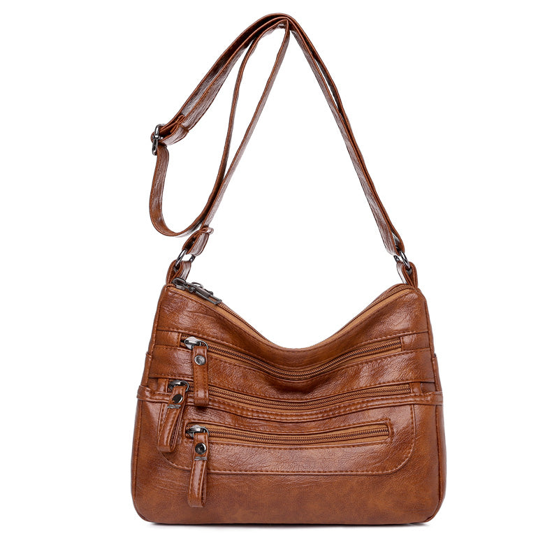 🔥👜【Oferte de produse noi】Geantă de umăr de mare capacitate, din piele moale, la modă, nouă 2025, piele naturală rezistentă la uzură