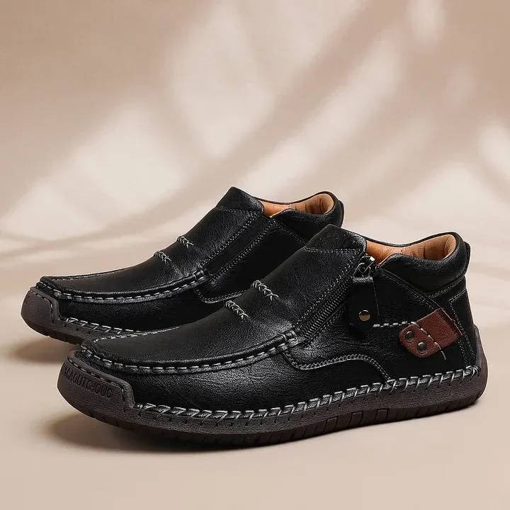 👞🌟 Muške ručno izrađene protuklizne čizme od vrhunske kože – Potporu svodu stopala i dugotrajan komfor svaki dan!