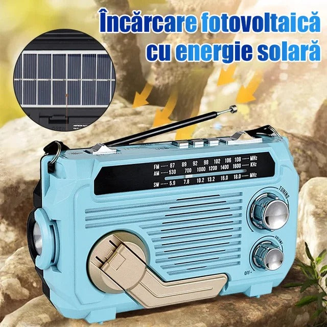 🏕️Prijenosna višenamjenska AM radio svjetiljka, otporan na habanje i padove, bogat funkcijama