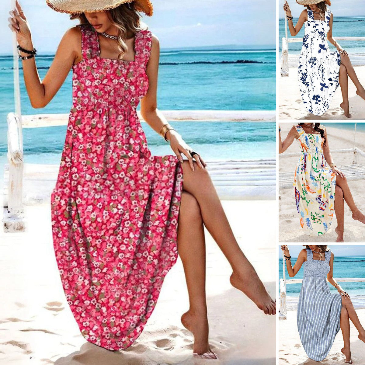 【S-3XL】🌈Nova ljetna haljina s printom za 2025. s naramenicama🌷💐👗