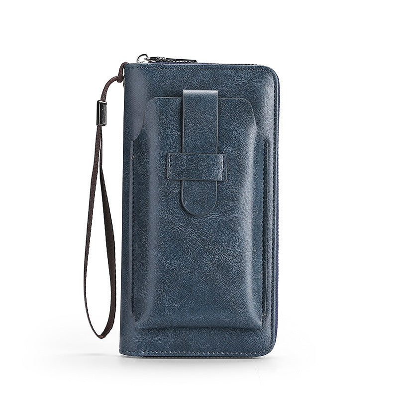 💼【Lucrat manual】Portofel bàrbătesc multifuncțional din piele naturală, lucrat manual – Stil nou & elegant