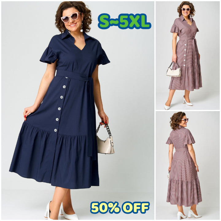 💖【S~5XL】Rochii elegante și la modă pentru doamne, în stil nou, respirabile și confortabile