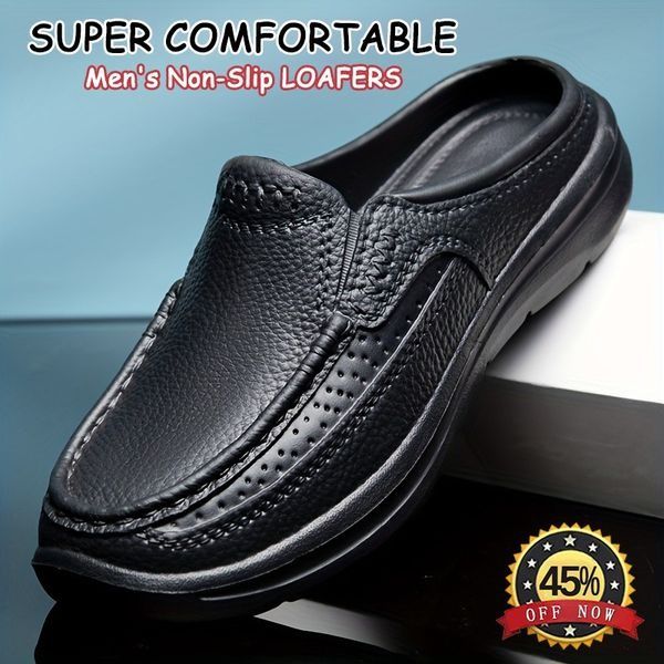 🔥👞【39-45】Novi stil udobnih i prozračnih ručno izrađenih muških papuča od prave kože 3920853