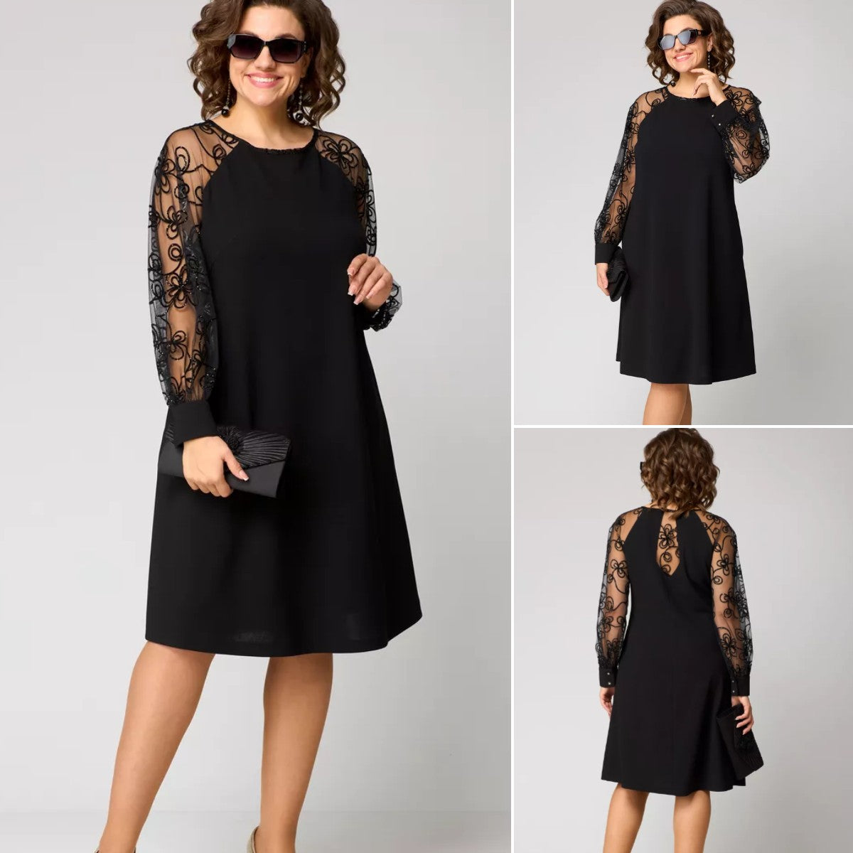 💖💖【S-5XL】🍁🍂Elegancka sukienka jesienno-zimowa w nowym stylu--3843698