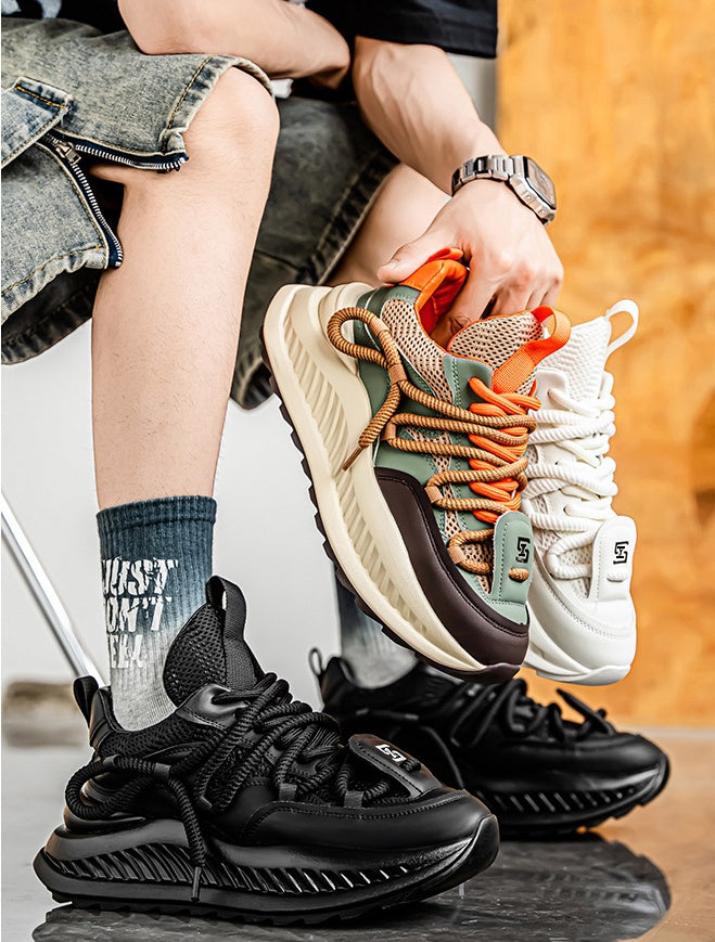【39-44】Pantofi sport casual în stil nou, respirabili, cu talpă groasă, care măresc părăstă