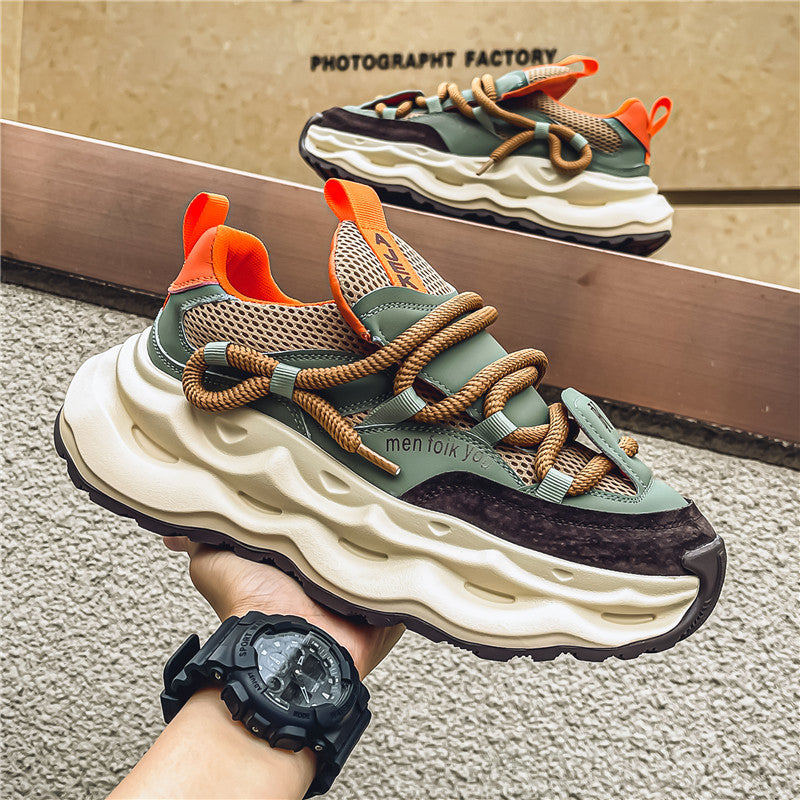 【39-44】Pantofi sport casual în stil nou, respirabili, cu talpă groasă, care măresc părăstă
