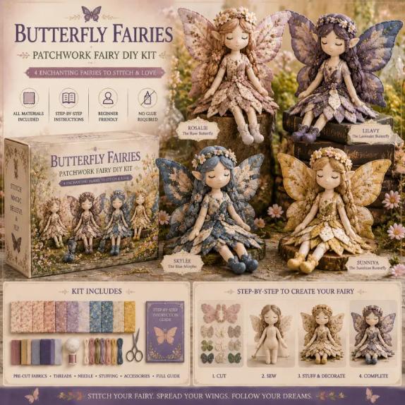 🌸50% zľava - Šijacia séria Fairy Tale - Sada patchworkových víl pre domácich majstrov✨👼
