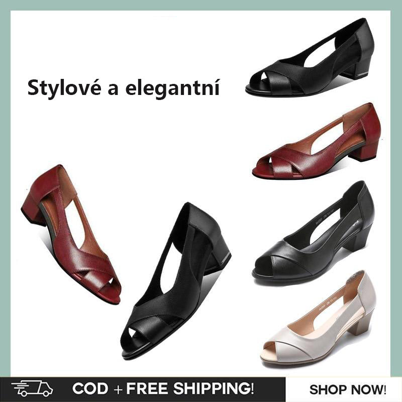 【35-40】【35-40】Sandale moi, antiderapante, cu gură de pește, 2024