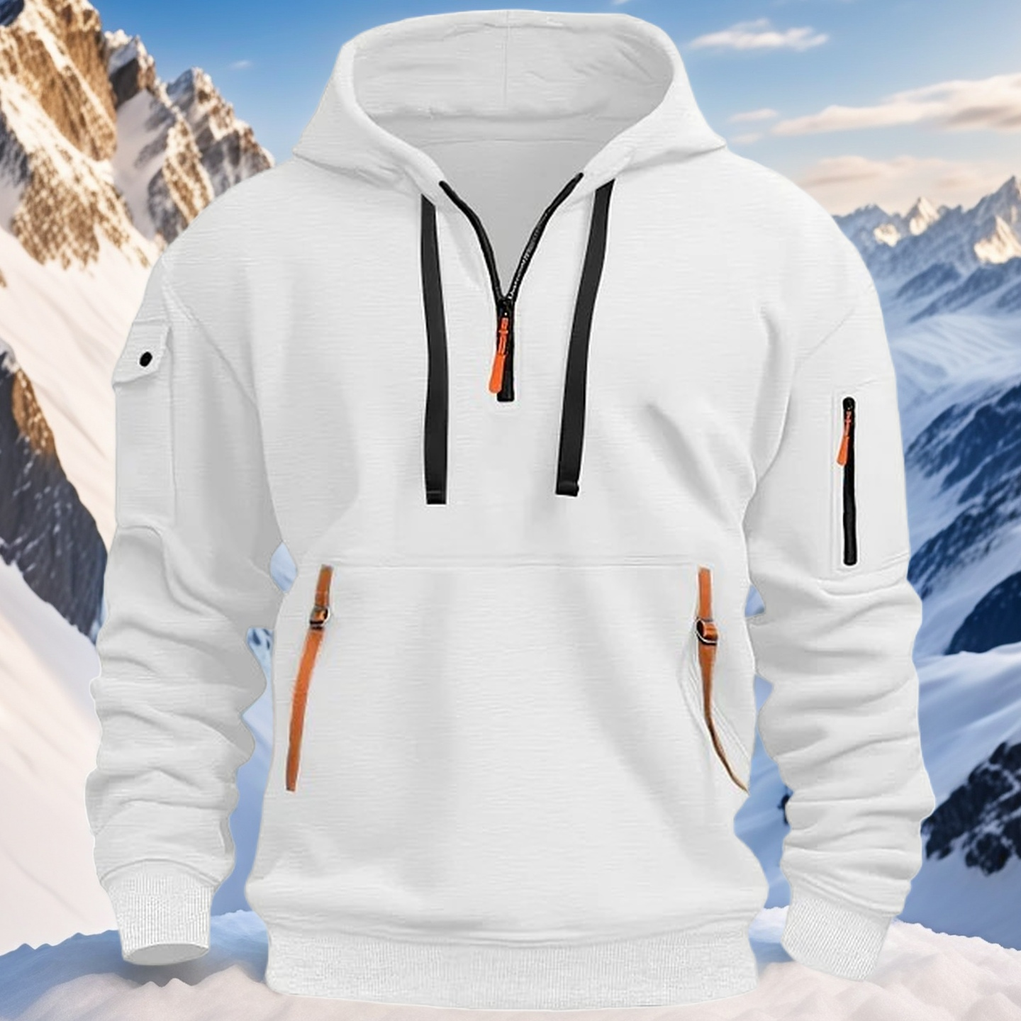 🔥💥【S-5XL】Stylová a Teplá Pánská Mikina s Kapucí - Komfort a moderní design pro každý teplý výlet!